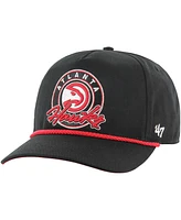 '47 Brand Men's Black Atlanta Hawks Ring Tone Hitch Snapback Hat