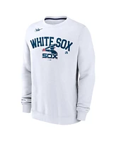 Nike Men's White Chicago Sox Cooperstown Collection Fleece Pullover Sweatshirt