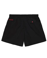 Mitchell & Ness Men's Black Chicago Bulls Woven Shorts