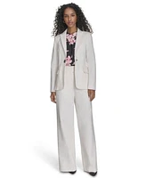 Calvin Klein Womens One Button Blazer Wide Leg Pants