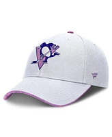 Fanatics Men's White Pittsburgh Penguins Authentic Pro Hockey Fights Cancer Adjustable Hat