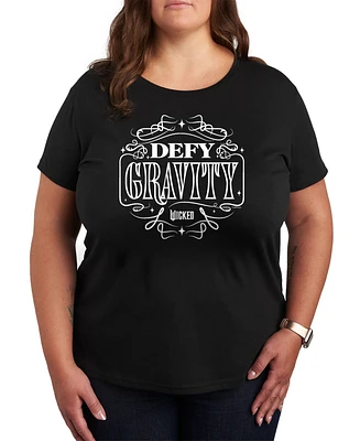 Hybrid Apparel Trendy Plus Wicked Defy Gravity Graphic Crew Neck T-Shirt