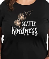 Hybrid Apparel Trendy Plus Scatter Kindess Graphic Crew Neck T-Shirt