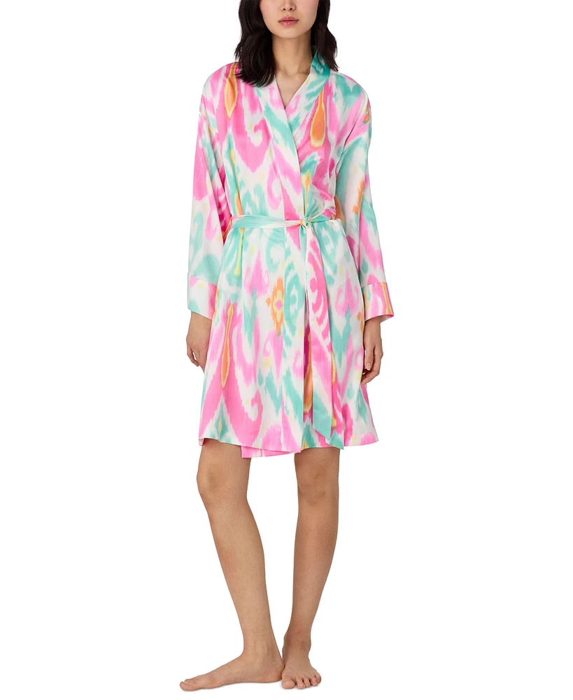 Lauren Ralph Women's Short Kimono Wrap Robe