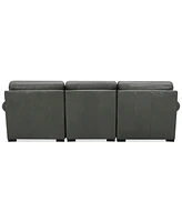 Radley Roll Arm 104" 3-Pc. Leather Sectional, Exclusively at Macy's