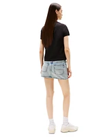 Tommy Jeans Women's Cotton Regular-Fit Bubble Logo Tee