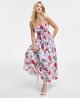 On 34th Womens Floral Shadow Strappy Maxi Dress Crochet Clutch Pathina Sandals Bracelets Drop Earrings Exclusively At Macys