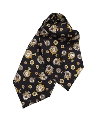 Elizabetta Men's Gilded Keeper - Silk Ascot Cravat Tie for Men