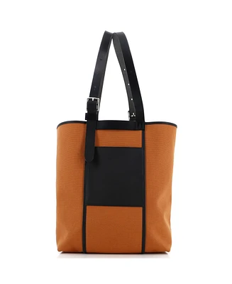 Pre-Owned Hermes 27 Etriviere Pocket Tote Toile and Leather