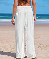 Cupshe Women's Saltwater Dreams White Cover-Up Pants