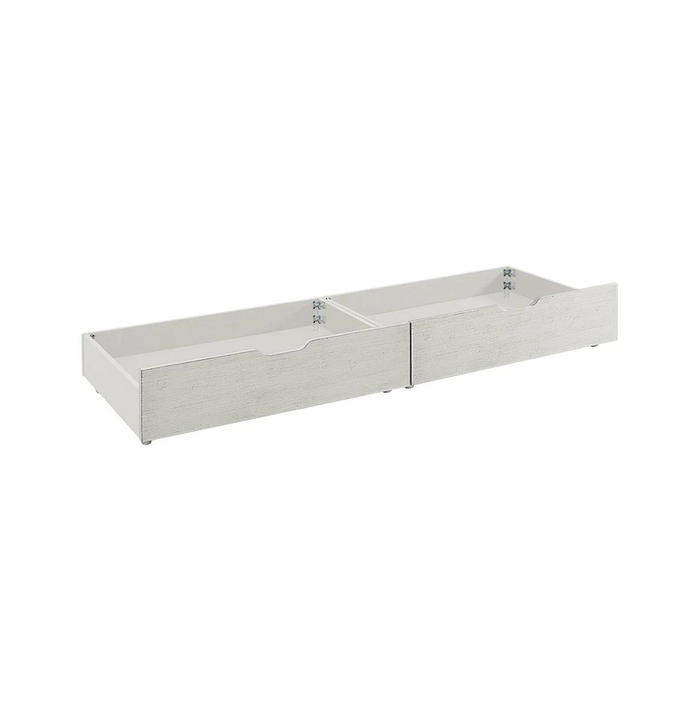 Westwood Design Olivia Wood Storage Drawers in Brushed White (Set of 2)