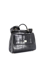 Pre-Owned Dolce & Gabbana Medium Miss Sicily Bag Embossed Leather