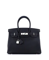 Pre-Owned HERMES Birkin Handbag Togo with Palladium Hardware