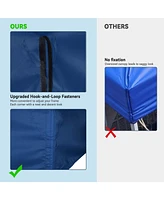 Yescom 10x10Ft UV30+ Gazebo Replacement Top for 2 Tier Outdoor Canopy Cover Patio Backyard Party Deck Event Navy Blue