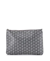 Pre-Owned Goyard Mm Senat Zip Pouch Coated Canvas