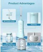 Operan 300ml Cordless Water Flosser with 4 Jet Tips, Portable Water Dental Flossers