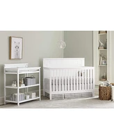 Westwood Design Emery Modern Style Wood Changer with Shelves/Pad in White