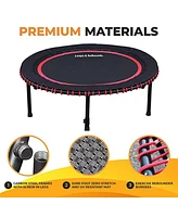 Leaps & ReBounds Round Mini Fitness Trampoline & Rebounder Indoor Home Gym Exercise Equipment Low Impact Workout for Adults