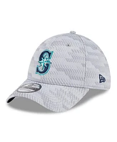 New Era Men's Gray Seattle Mariners 2025 Mlb Clubhouse 39THIRTY Flex Hat