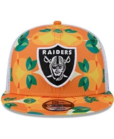 New Era Men's Orange Las Vegas Raiders Citrus 9FIFTY Trucker Snapback Hat