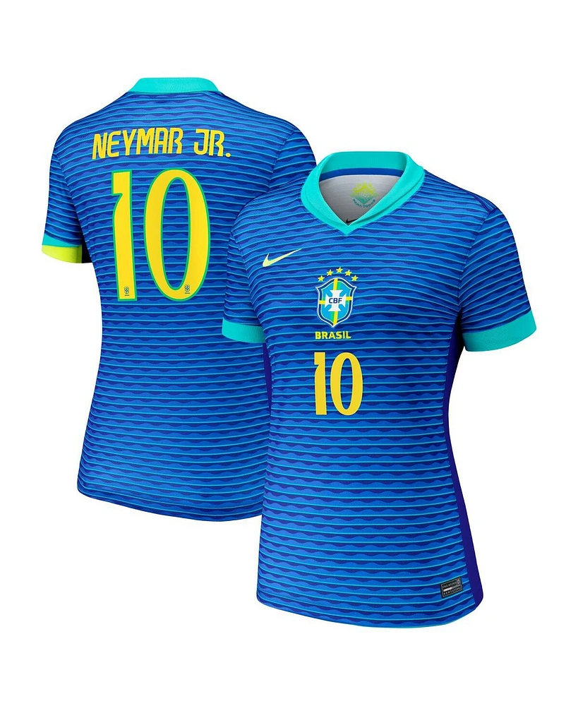 Nike Women's Neymar Jr. Blue Brazil National Team 2024 Away Stadium Replica Player Jersey