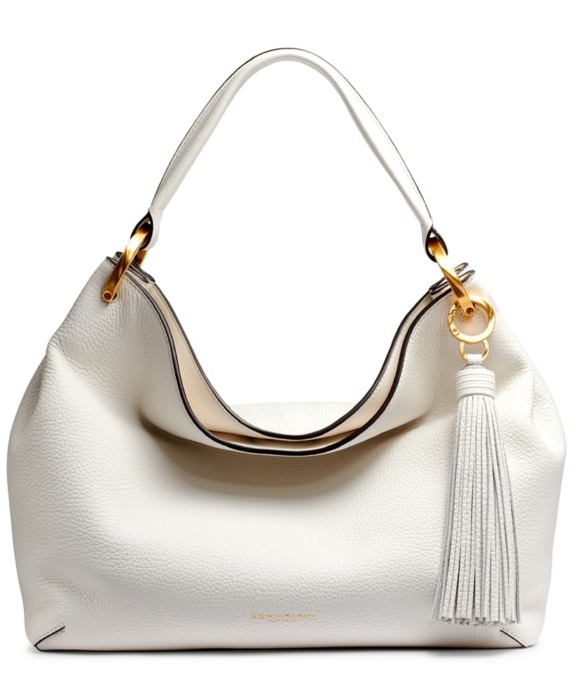 Donna Karan New York Glenwood Leather Shoulder with Tassel Detail