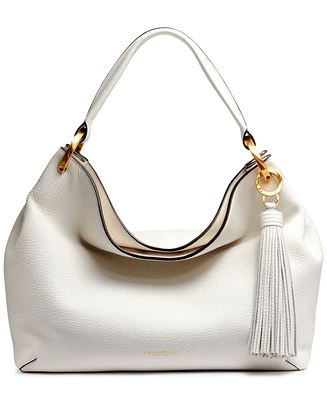 Donna Karan Glenwood Leather Shoulder with Tassel Detail