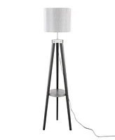 LumiSource Compass 58" Wood Floor Lamp