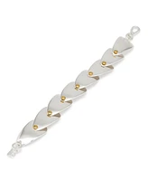 Robert Lee Morris Soho Two-Tone Leaf Layered Link Bracelet