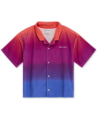 Champion Big Girls Button-Up Gradient Shirt