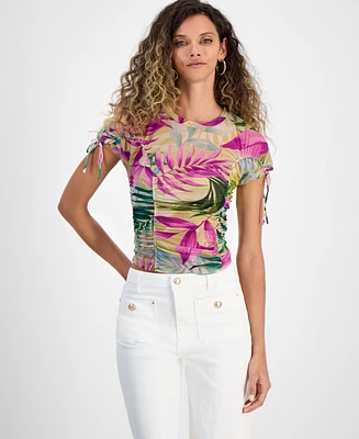 Guess Women's Short-Sleeve Amaya Shirred Top