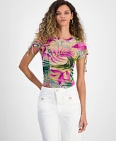 Guess Women's Short-Sleeve Amaya Shirred Top