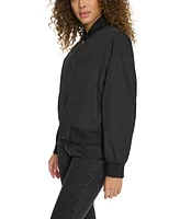 Levi's Women's Relaxed Zip-Front Ribbed-Hem Bomber Jacket