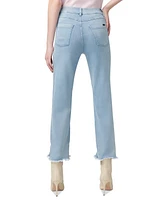 Hue Women's Ruffled-Hem Denim Skimmer Leggings
