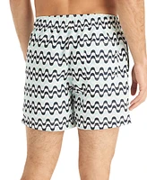 Nautica Men's Squiggly Graphic Swim Trunks