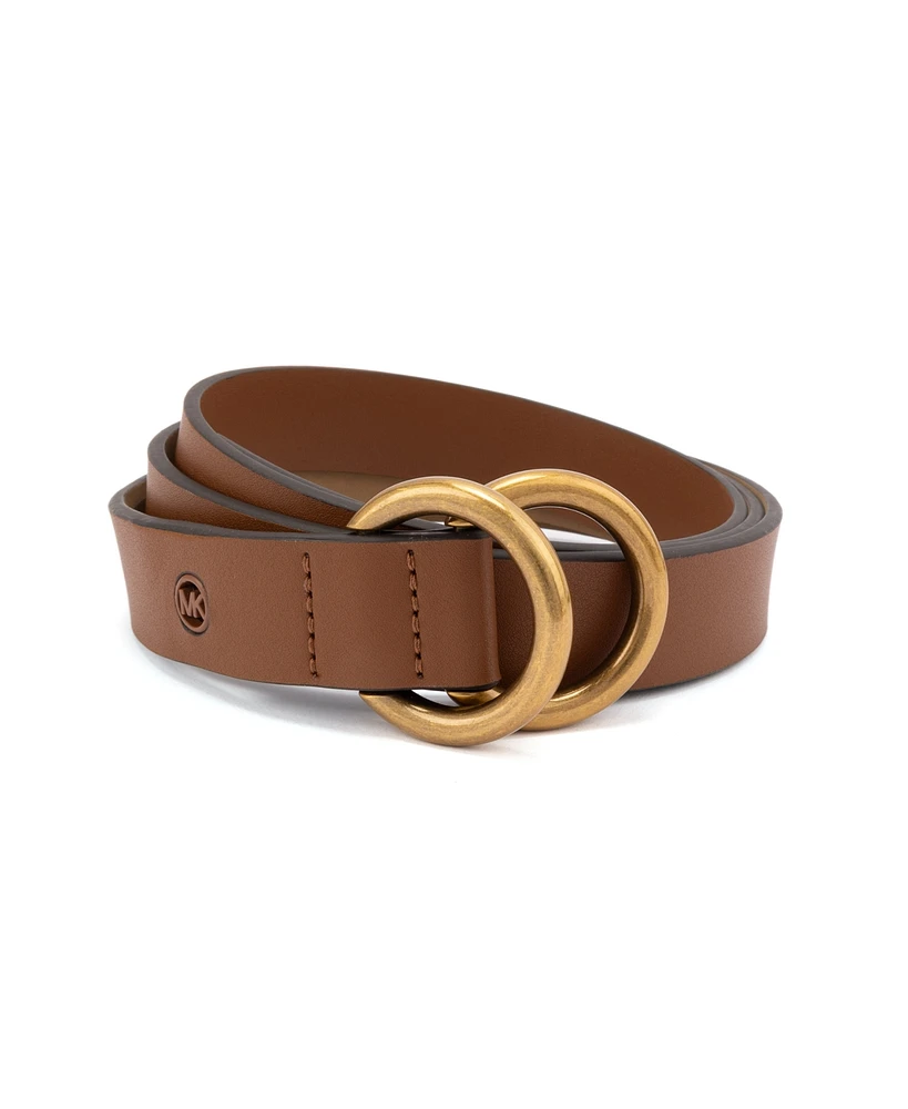 Michael Kors 25mm Double Ring Leather Belt