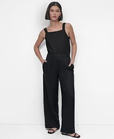 Dkny Women's Linen Wide-Leg Pull-On Pants
