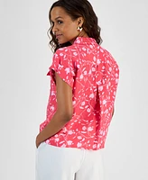 I.n.c. International Concepts Petite Cap-Sleeve Top, Exclusively at Macy's