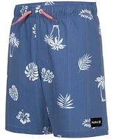 Hurley Big Boys Palm-Print Swim Trunks