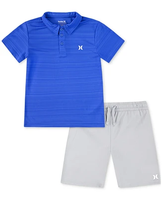 Hurley Little Boys Belmont Polo Shirt & Shorts Set