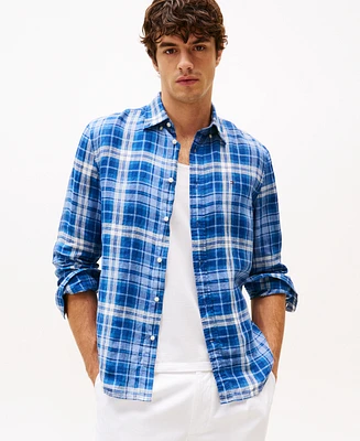 Tommy Hilfiger Men's Check Linen Shirt