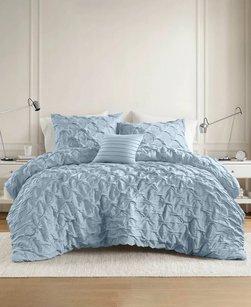 510 Design Bailey Diamond Pucker Woven 4-Pc. Comforter Set