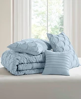 510 Design Bailey Diamond Pucker Woven 4-Pc. Comforter Set