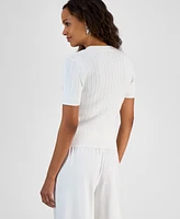 I.n.c. International Concepts Petite Short-Sleeve Knit Cardigan, Exclusively at Macy's