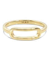 Devata Loop Ring In 14k Gold Size 8 Approx. 2.4 Grams.