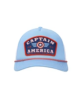 Marvel Men's Universe Captain America Superhero Shield & Wings Adult Blue Trucker Hat