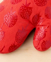 Fiesta Falling Strawberries Cotton Oven Mitt, 7" x 13"