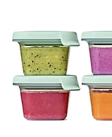 Oxo Tot Silicone 4-Pack Baby Blocks Food Storage Containers