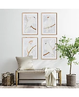 19.5"W x 1"D x 27.5"H White Cockatoo Prints Framed Wall Art Set of 4