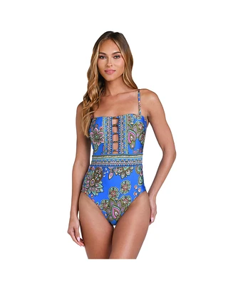Sunshine 79 Women's One Piece Swimsuit Beatnik Blossoms Bandeau
